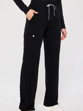 FABLETICS Women's Black Wide Leg Scrub Pants - Medium / Short - NWOT NEW